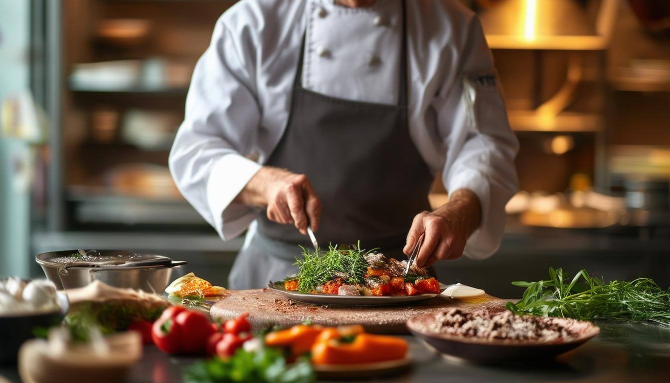 Chef preparing a meal