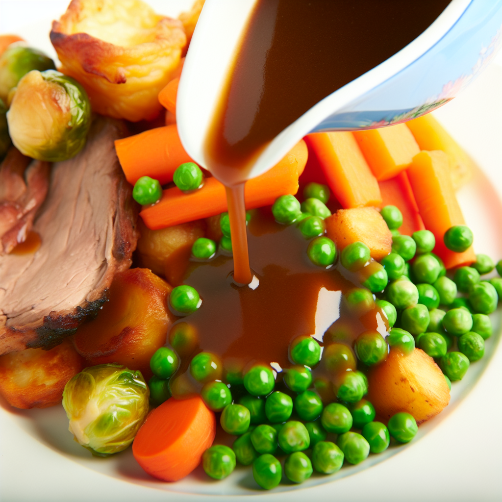 A mouth-watering roast dinner plate featuring vibr